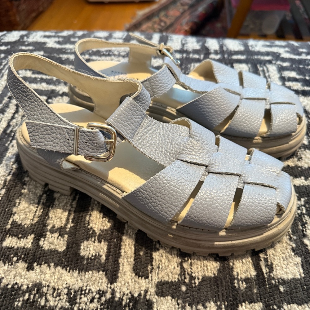 Sesto Meucci Blue Platform Sandals